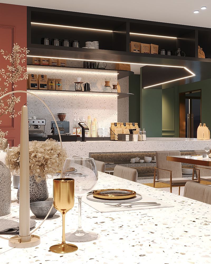 意式西餐厅效果表现😁（图ZMzE1MDg1MTgw） - 酒店餐饮设计 - 站酷设计师如你所願原创素材 - 站酷ZCOOL