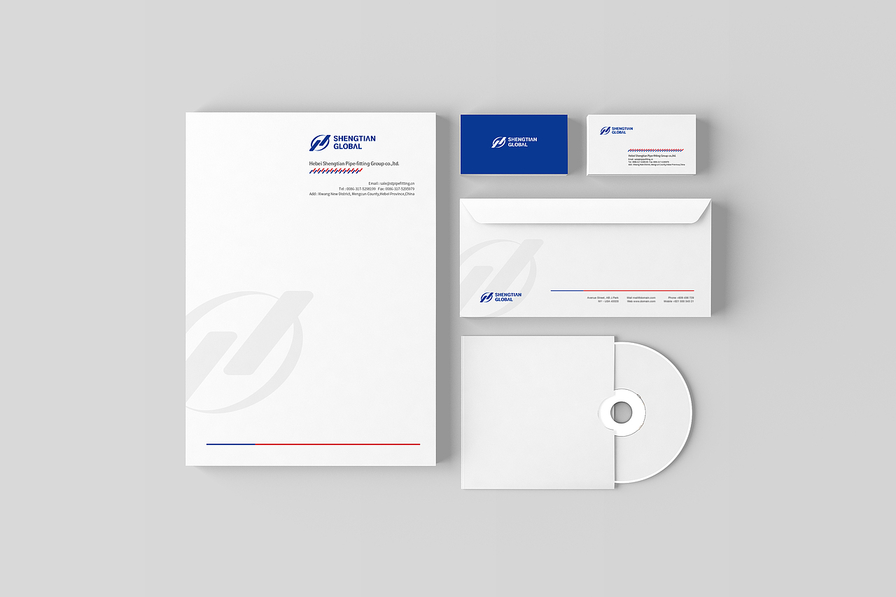 VI抬头 企业抬头 信封信纸 平面设计 光盘 简约高端