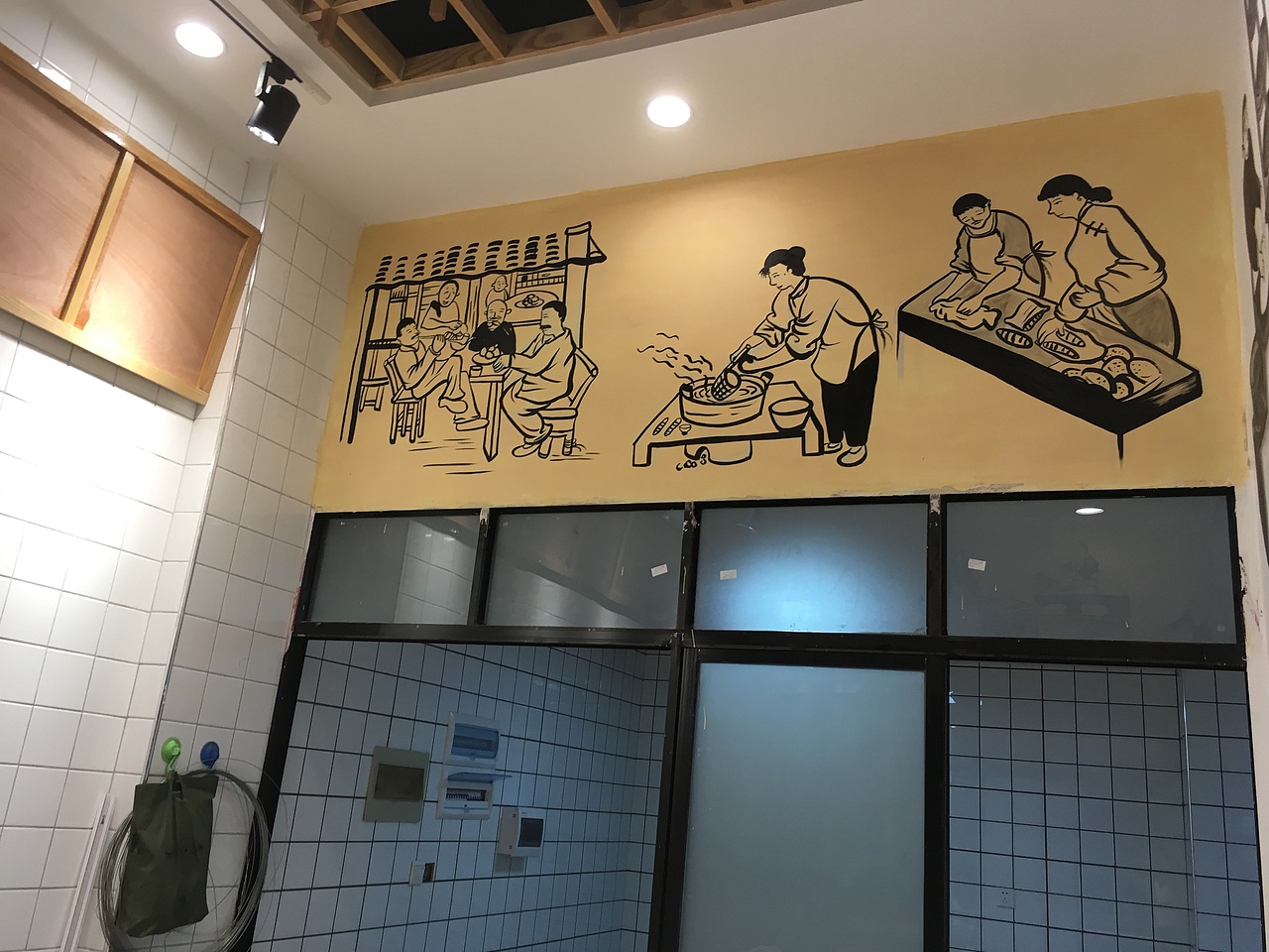 面包店彩绘涂鸦