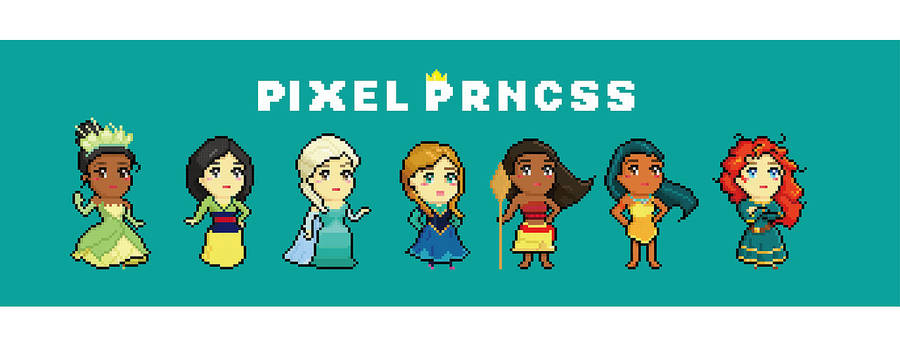 像素公主（图ZMTIzMjM3MDY4） - 像素画 - 站酷设计师楠楠的南瓜地原创素材 - 站酷ZCOOL