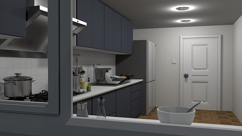 厨房场景建模2 - Renderman渲染