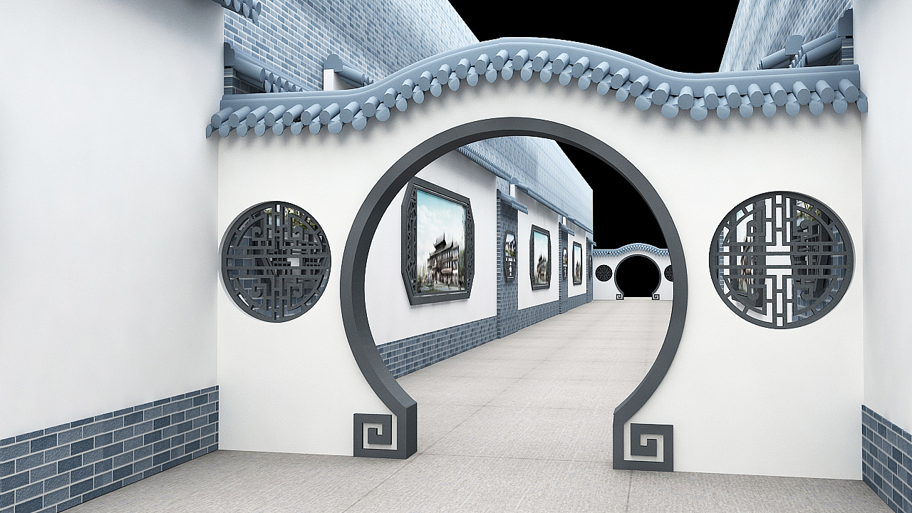 中式售楼通道包装（图ZMTQ4NTQ2NDA4） - 其他空间 - 站酷设计师jjass123原创素材 - 站酷ZCOOL