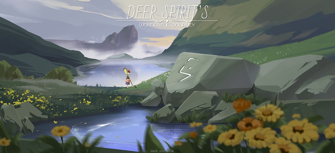 去山里看看（图ZMzE5MjMxNjgw） - 儿童插画 - 站酷设计师鹿灵DeerSpirit原创素材 - 站酷ZCOOL
