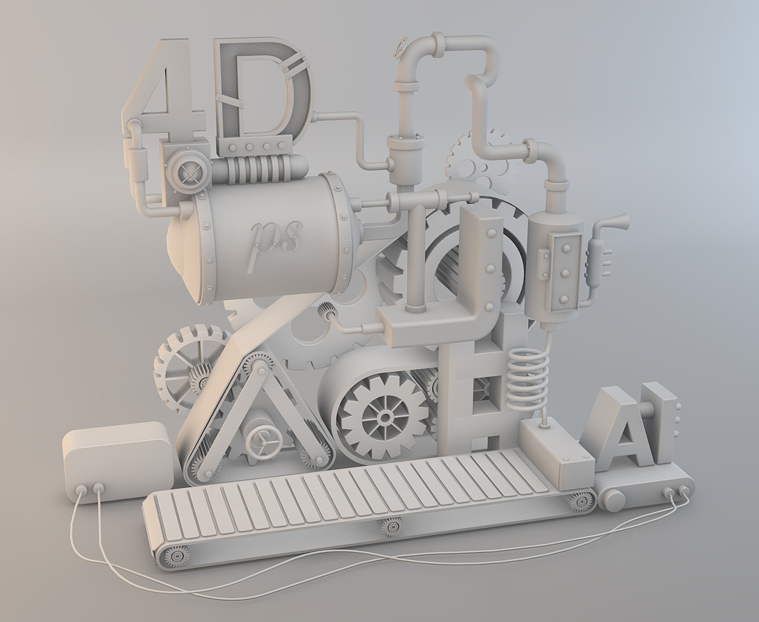 c4d机械字体最后一发