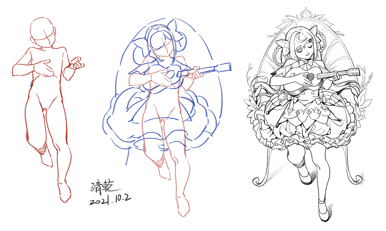 【每日一画】人物速写练习第一周（图ZMjcyNzIwMTA0） - 单幅漫画 - 站酷设计师清乾乾原创素材 - 站酷ZCOOL