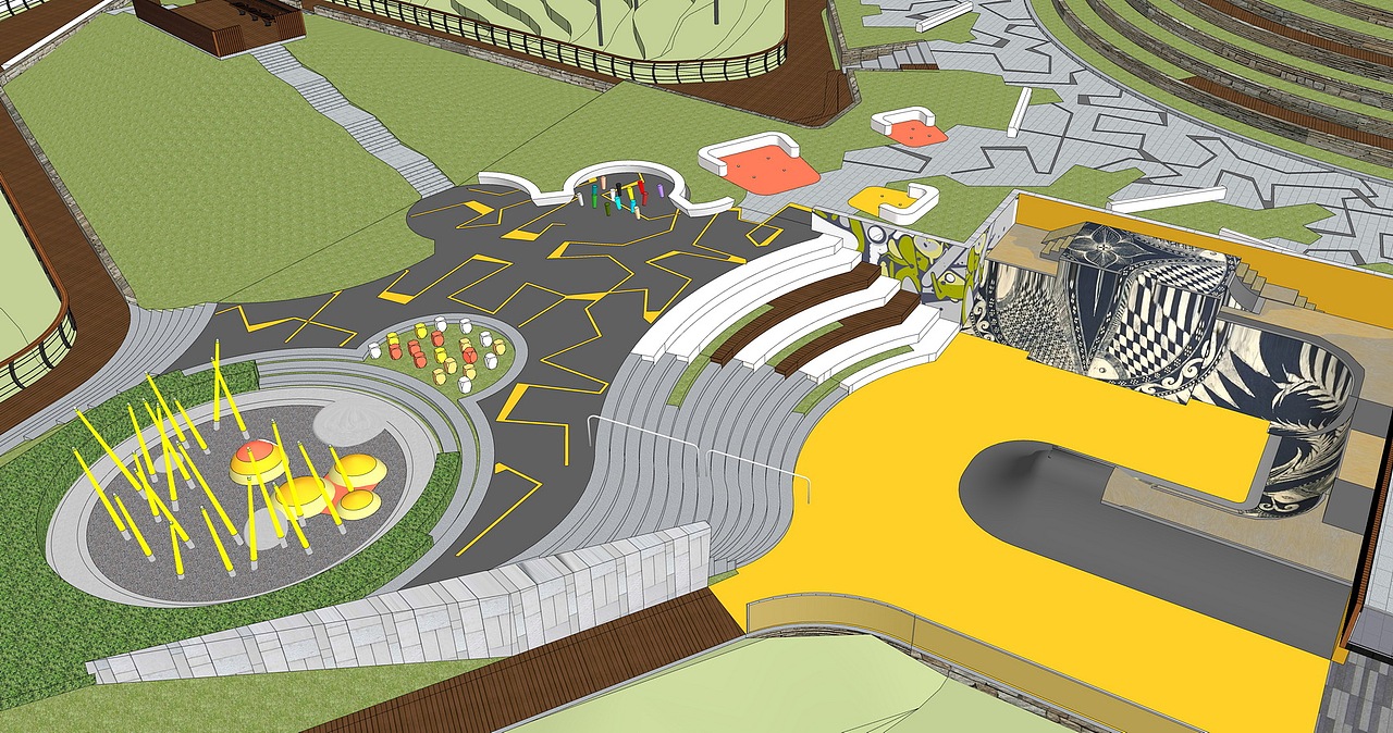 清镇市半山城市山体公园景观SU模型下载（图ZMjczMzU3Mjky） - 景观设计 - 站酷设计师素模网原创素材 - 站酷ZCOOL