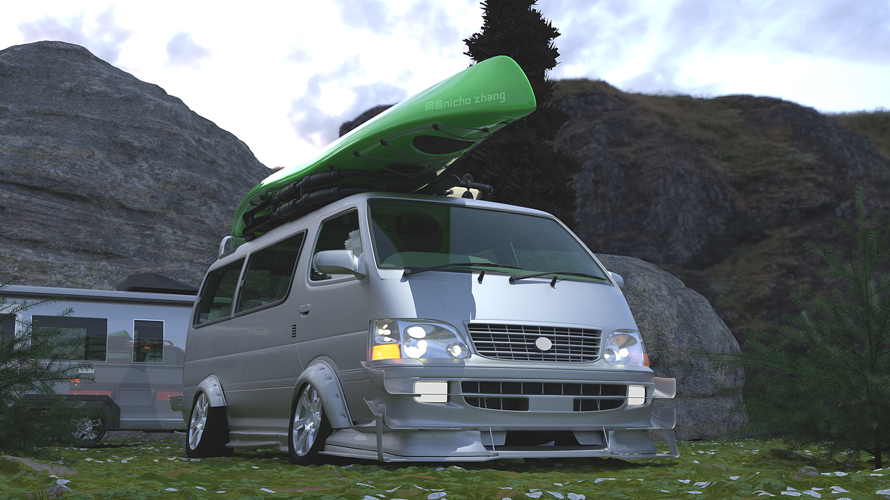 金杯海狮,丰田海狮1999款面包车改装djm露营车