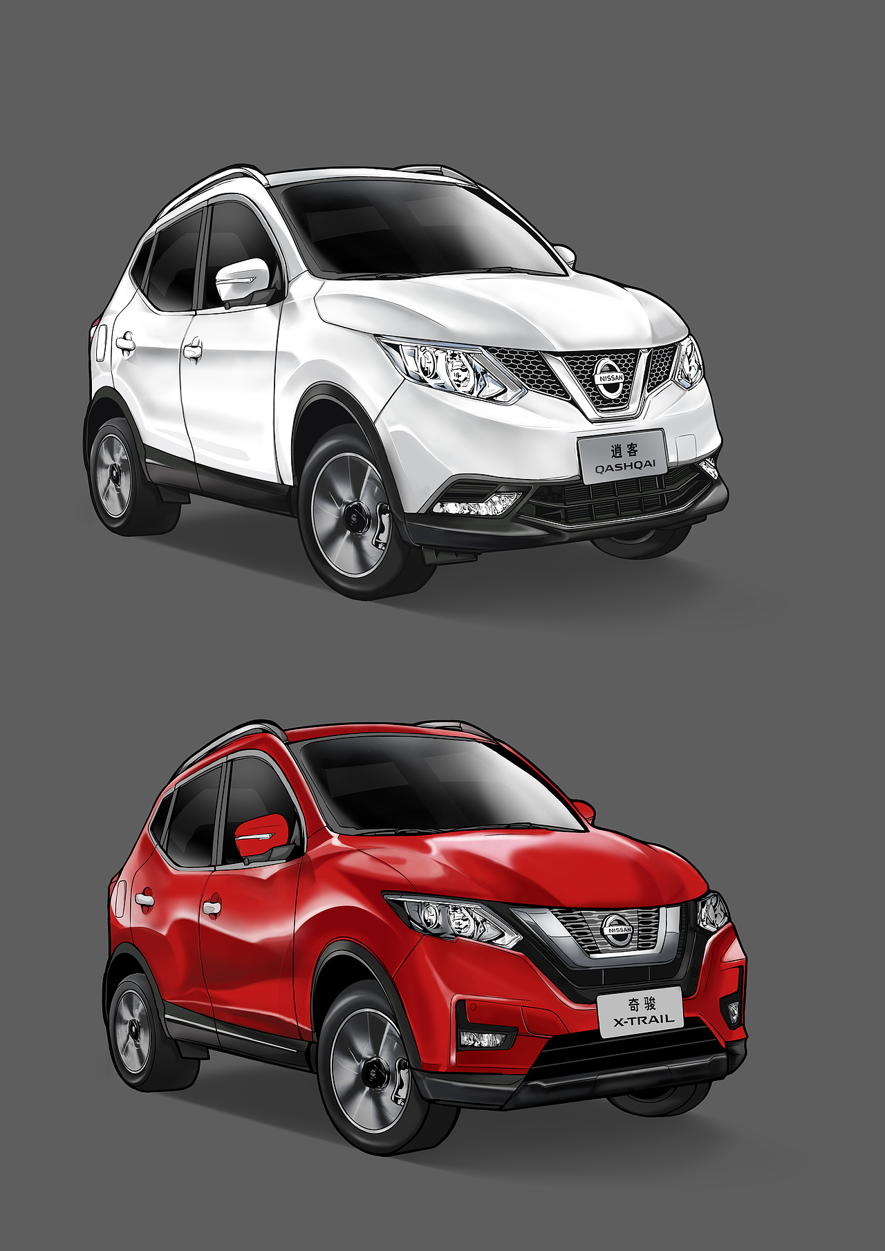 汽车插画 漫画 设计