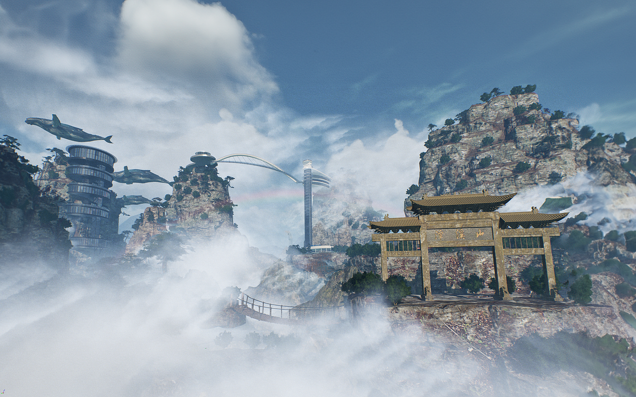 UE5/UE4山东淄博潭溪山数字景区