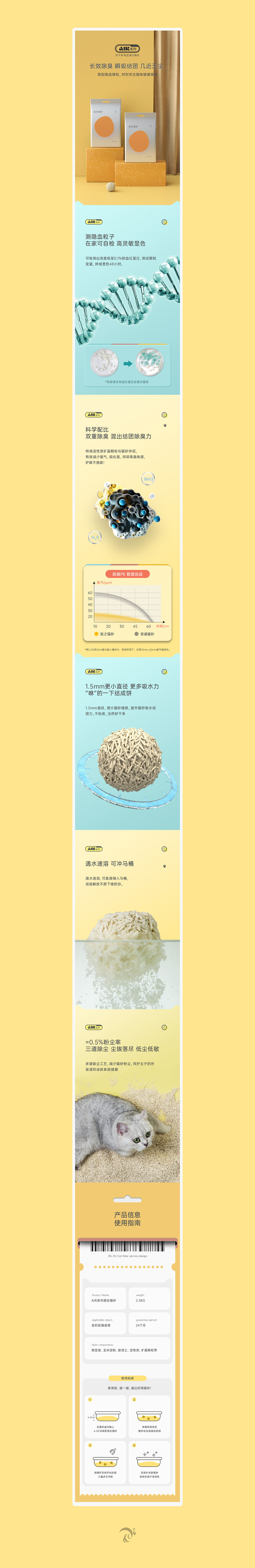 猫砂详情页（图ZMjk3MzcwOTYw） - 海报 - 站酷设计师寒蜂bee原创素材 - 站酷ZCOOL