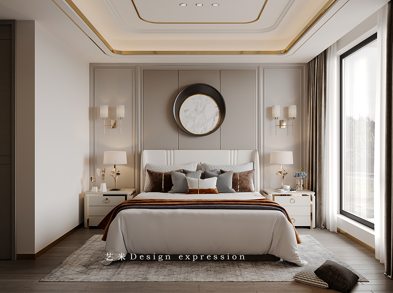 美式轻奢客餐厅-艺米效果图