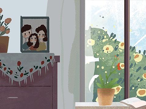 现代室内窗台gif个人练习（个人主页-ZMzkxMjYxMTY=） - 创作习作 - 站酷设计师坡坡popo原创素材 - 站酷ZCOOL