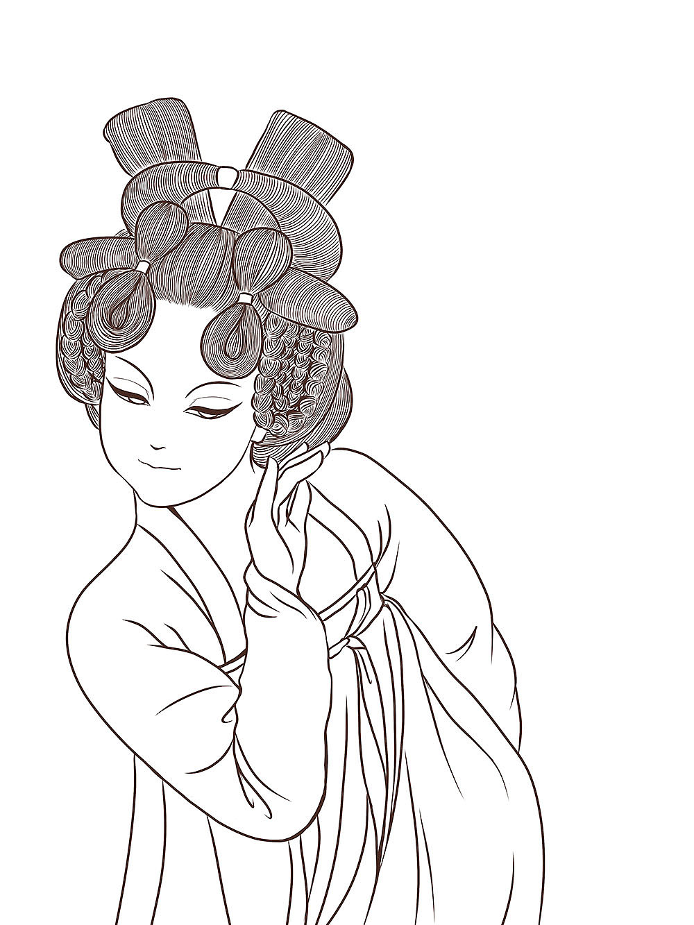 唐宫夜宴人物插画附步骤图