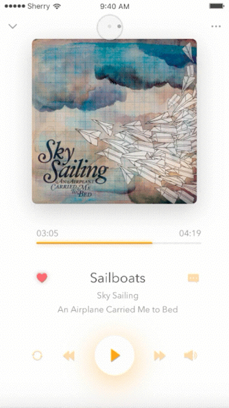 虾米音乐redesign——针对播放页面、歌手详情页的一点思考（图ZNzQ5NjEwNTY=） - APP界面 - 站酷设计师SherryFu原创素材 - 站酷ZCOOL