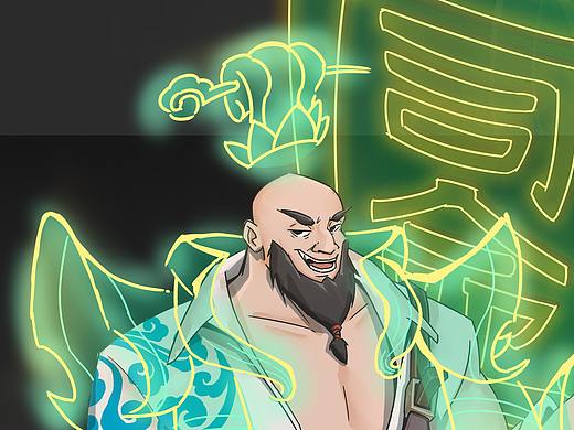 新国潮游戏概念角色——丁卯