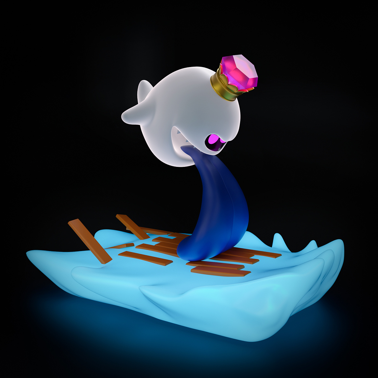 路易吉鬼屋3 幽灵王|三维|动画/影视|乱修图的小d - 原创作品 - 站酷