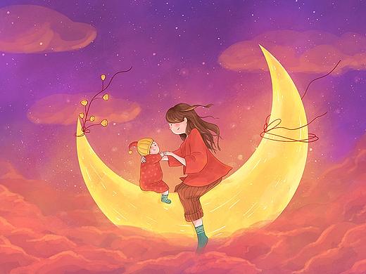 月亮上的母女