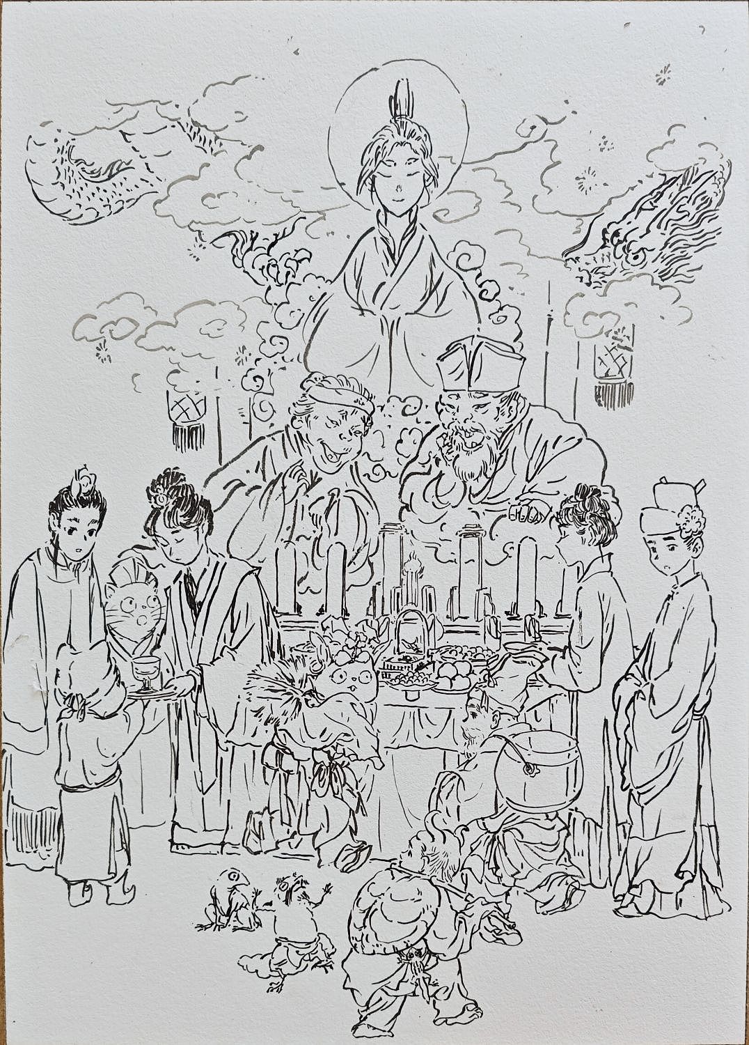 七月十五日-中元·節（图ZMzQ5NTkxMDk2） - 艺术插画 - 站酷设计师達人原创素材 - 站酷ZCOOL