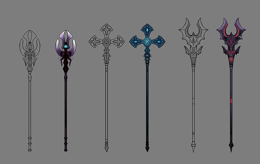 游戏武器设计绘画步骤|插画|游戏原画|永不言败a_原创作品-站酷zcool