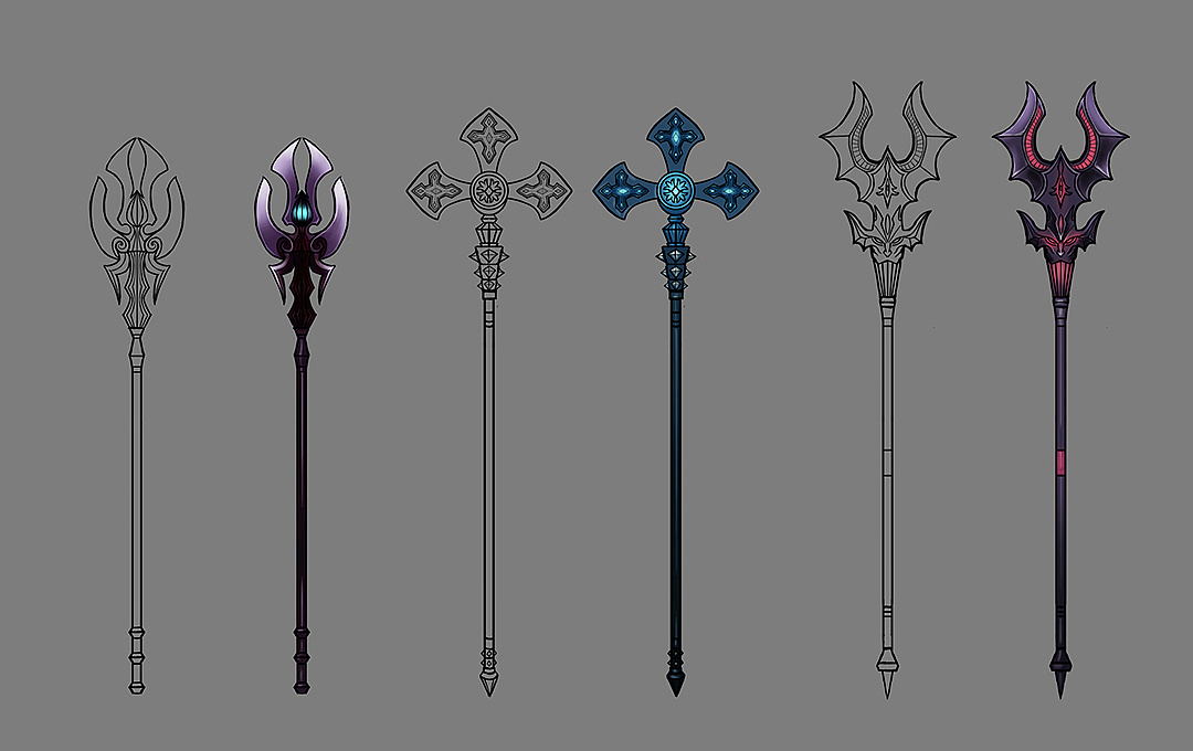 游戏武器设计绘画步骤