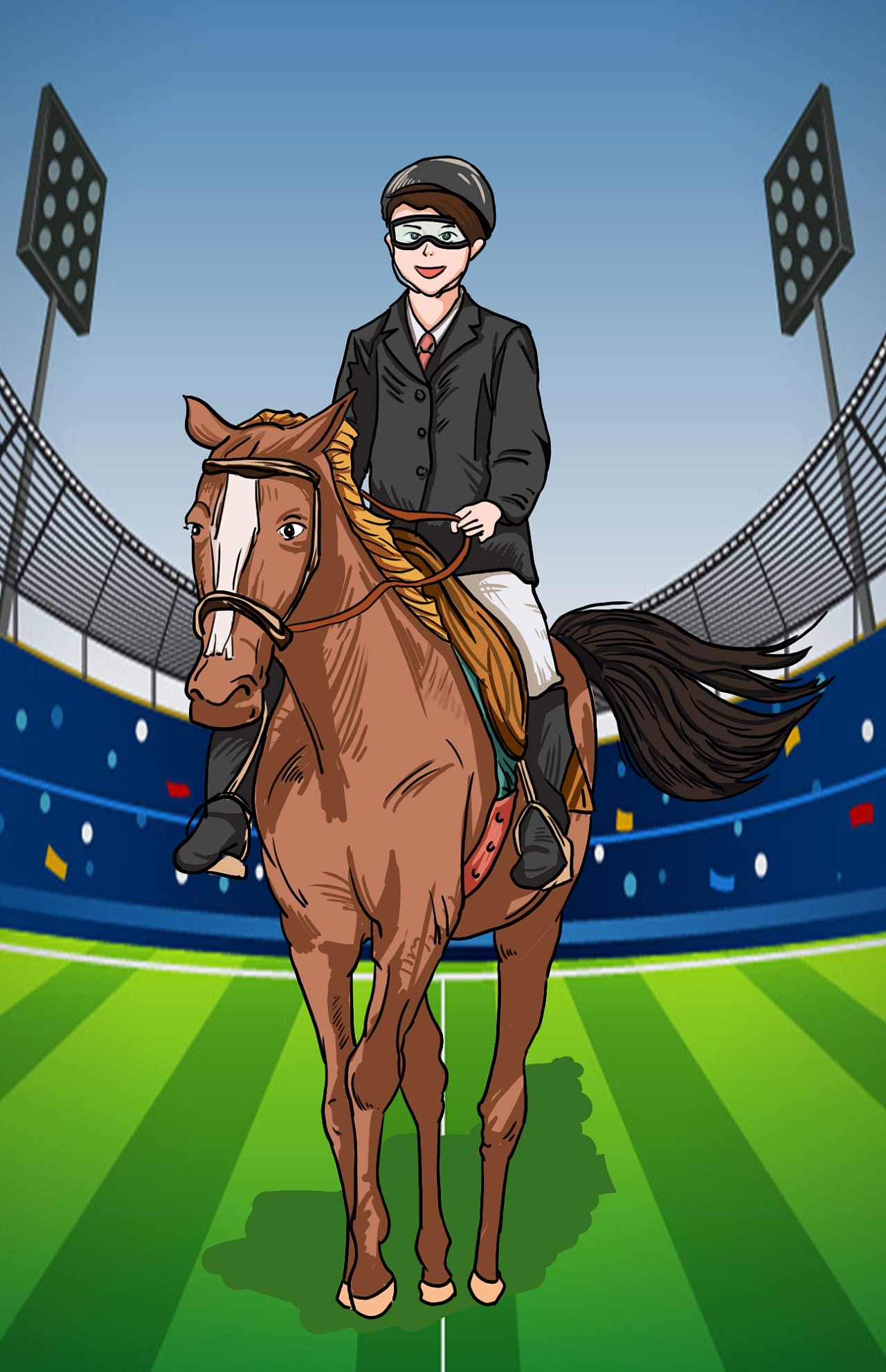 骑马|插画|商业插画|画画的风筝 - 原创作品 - 站酷 (zcool)