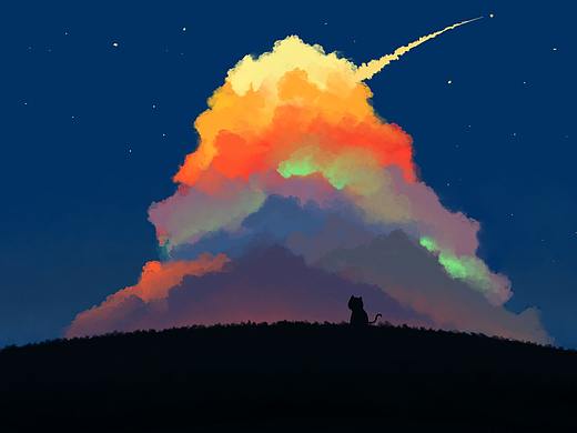 仰望星空（个人主页-ZNTM4MDY4Mjg=） - 创作习作 - 站酷设计师cindywqq原创素材 - 站酷ZCOOL