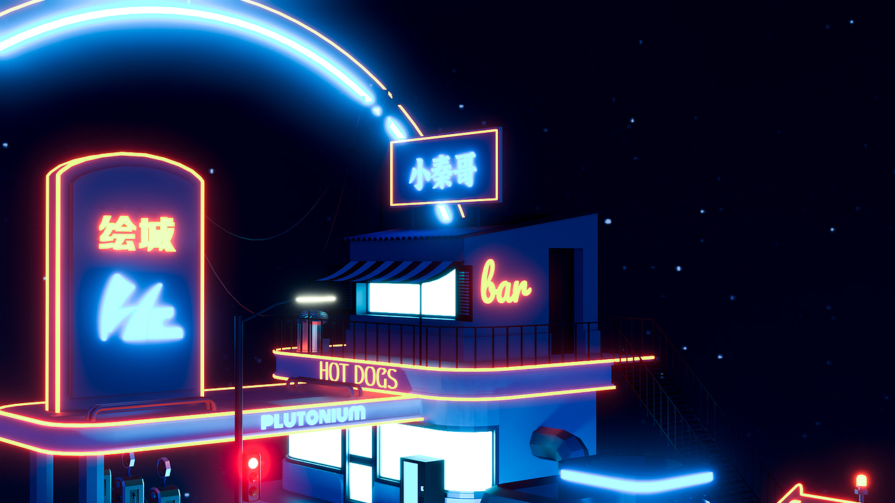 blender建模渲染 科幻太空站（图ZMjg4NDczMTQw） - 动画/影视 - 站酷设计师Adobe小秦哥原创素材 - 站酷ZCOOL