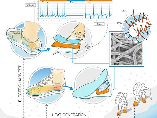 新型納米可穿戴發(fā)電材料（個(gè)人主頁(yè)-ZNDc2NDAzNjg=） - 信息圖表 - 站酷設(shè)計(jì)師textiler原創(chuàng)素材 - 站酷ZCOOL