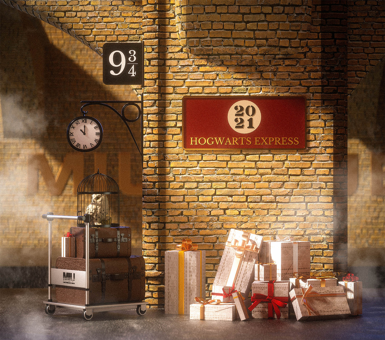 harry new yaer哈利波特主题国王十字站台跨年预热动画