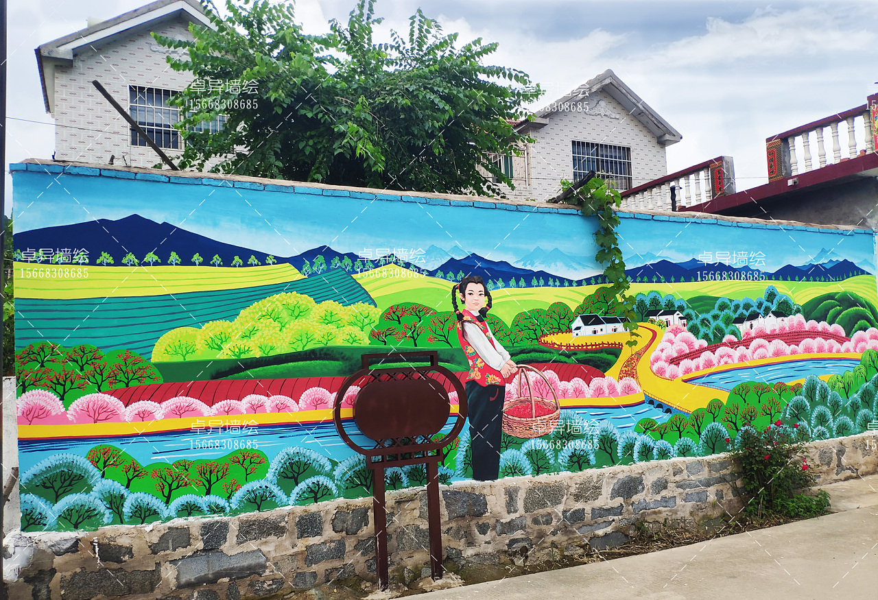 [田园乡土]主题美丽乡村墙绘文化墙|插画|新锐潮流插画|济南卓异墙绘