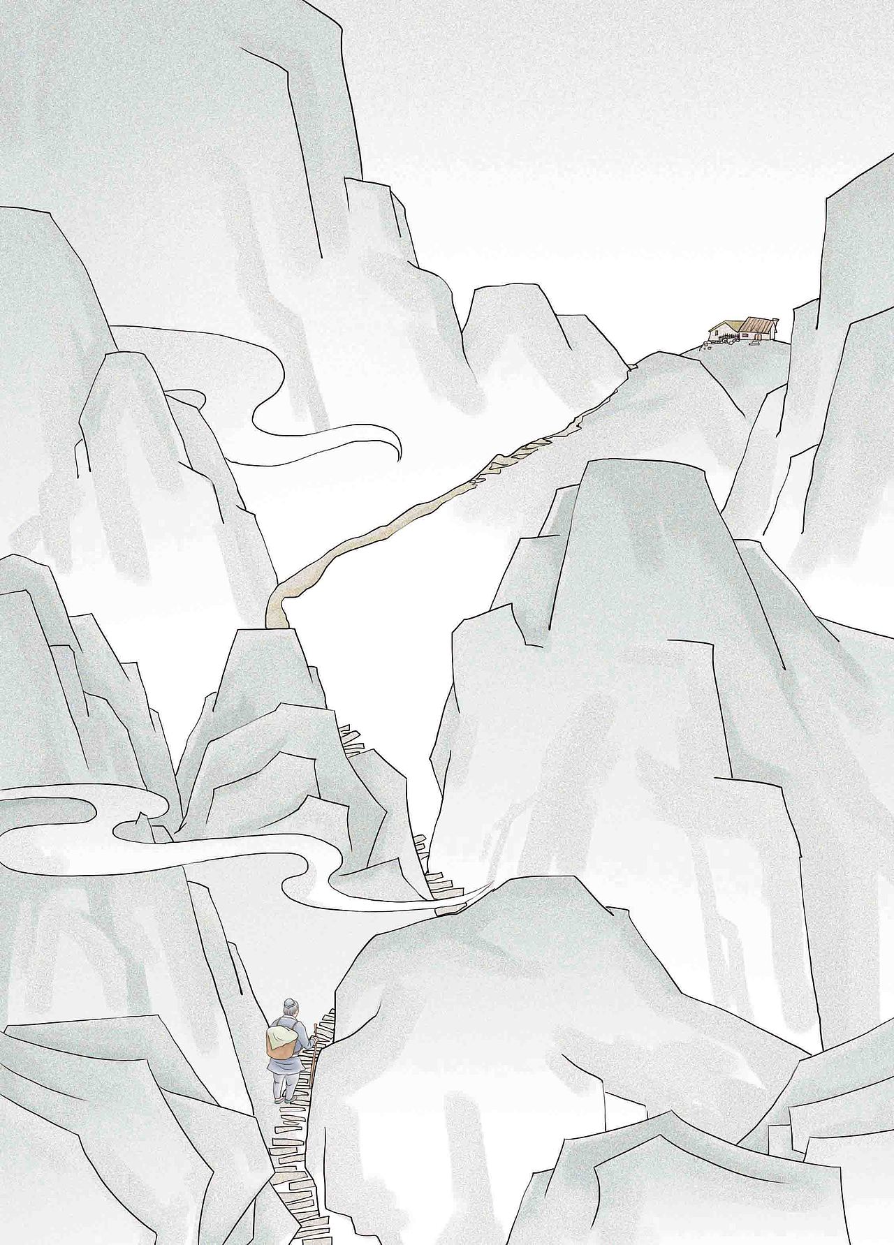 【漫畫】已商用-愚公移山漫畫故事（圖ZMjI1NTE0MDM2） - 商業(yè)插畫 - 站酷設(shè)計(jì)師北極以北821015原創(chuàng)素材 - 站酷ZCOOL