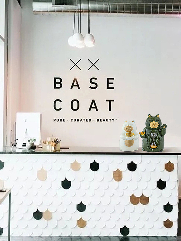 仿皮质的沙漏招财猫设计