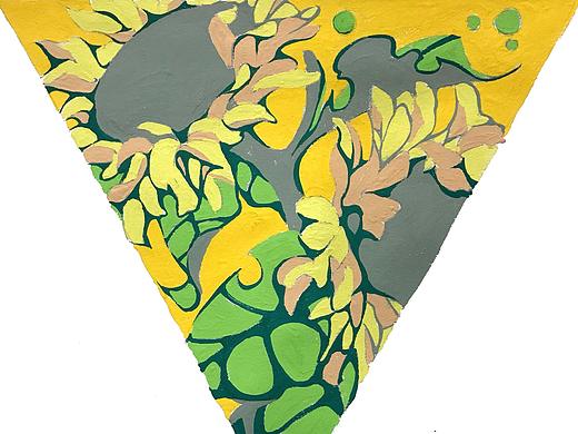 三角形适合纹样设计——向日葵
