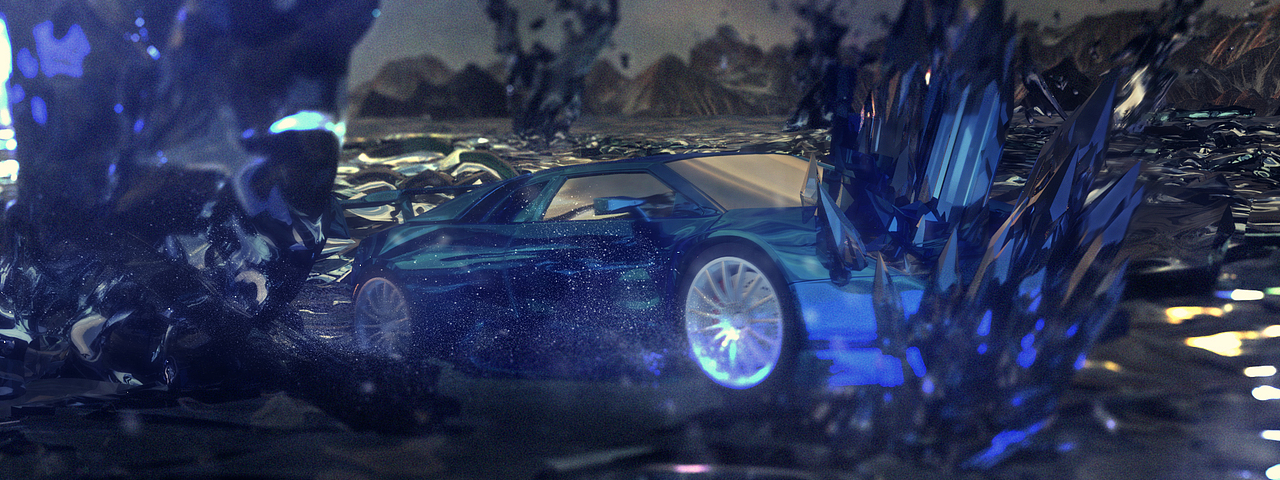 C4D汽车海报渲染