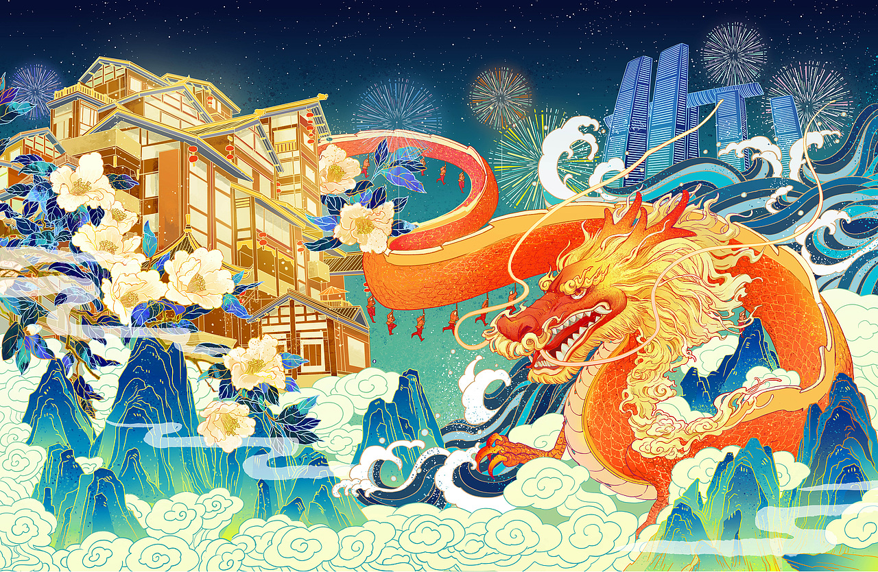 龙舞山城（图ZMjQxMjYzMTI0） - 创作习作 - 站酷设计师Janelocked原创素材 - 站酷ZCOOL