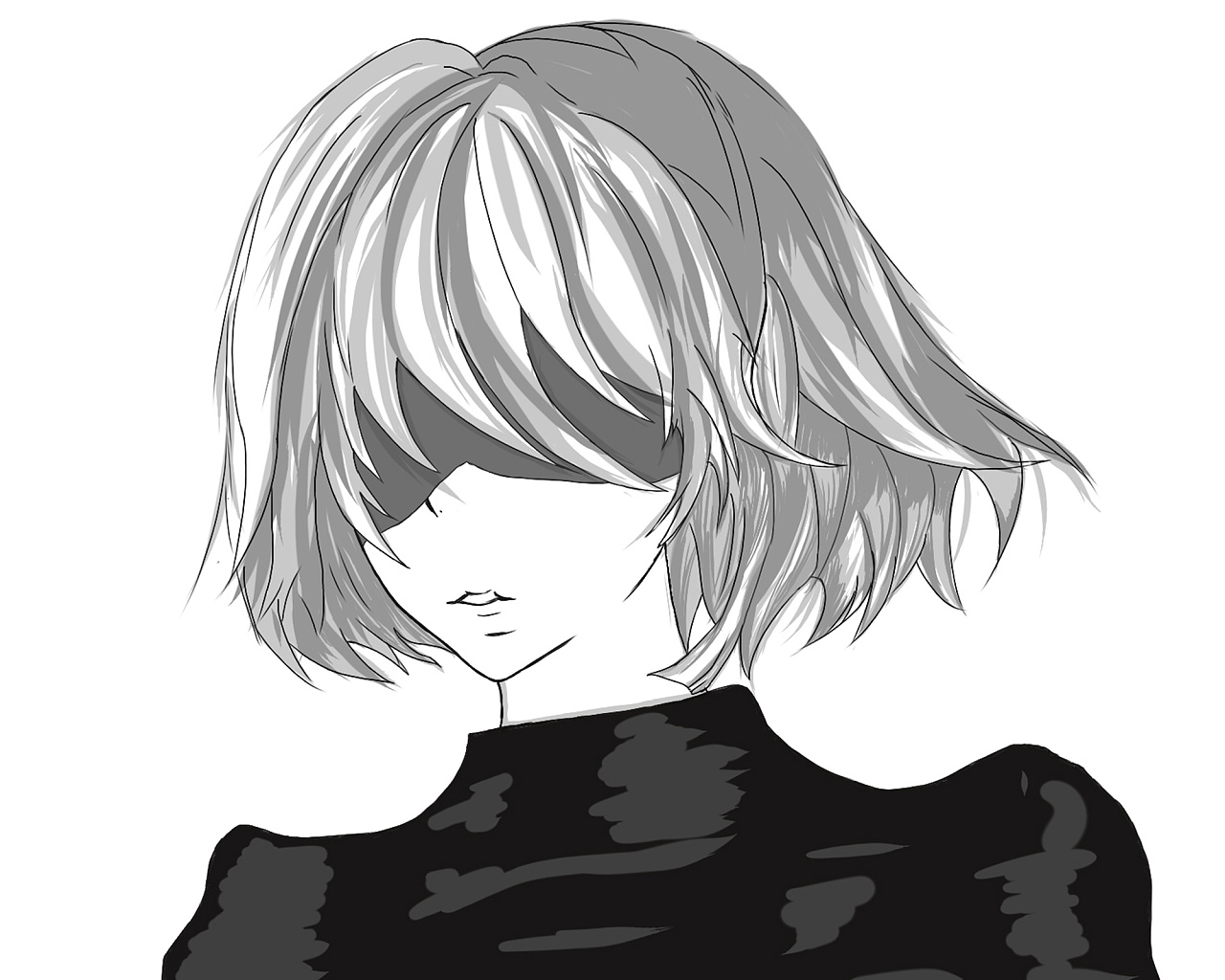 板绘黑白画练习