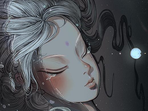 昵昵儿女语，灯火夜微明，推手从归去，无泪与君倾。