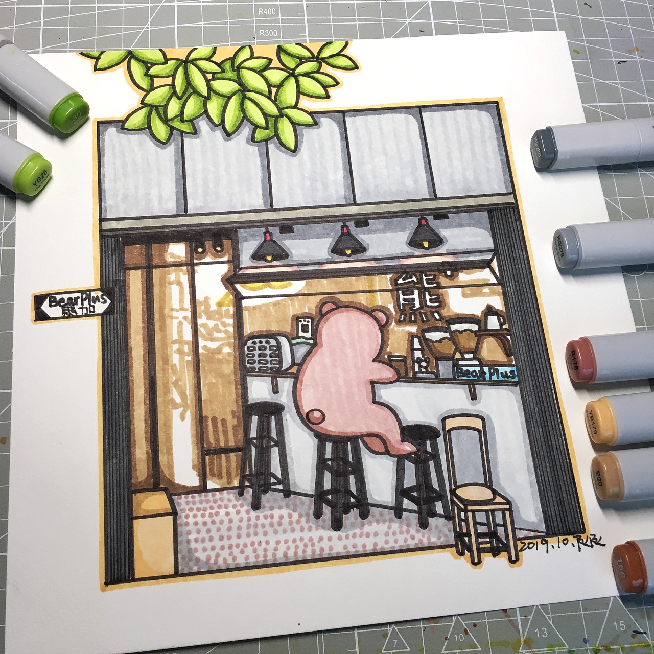【杭州手绘】咖啡厅设计手绘表现 - 环艺室内手绘表现