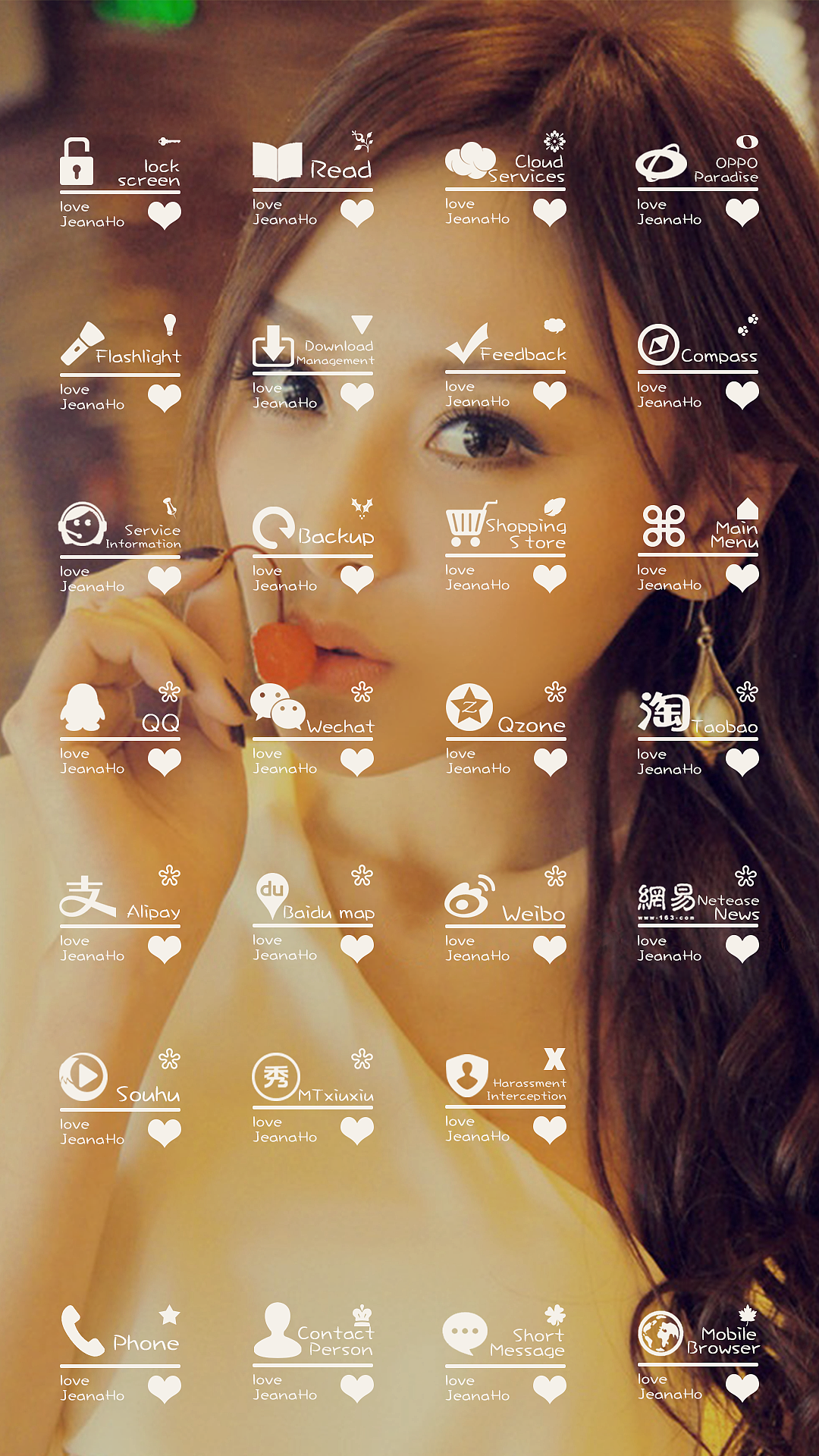 《暖暖何佩瑜》手機主題（圖ZNjI3NjE0Njg=） - 主題/皮膚 - 站酷設(shè)計師菜鳥小UI原創(chuàng)素材 - 站酷ZCOOL