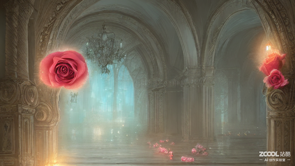 #AI创作实验室#玫瑰宫殿（图ZMzIwMjEwNzI4） - AI作品 - 站酷设计师Z212078077原创素材 - 站酷ZCOOL