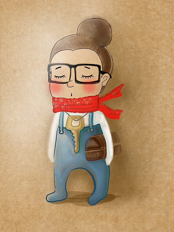 一组略带复古风格的卡通画!