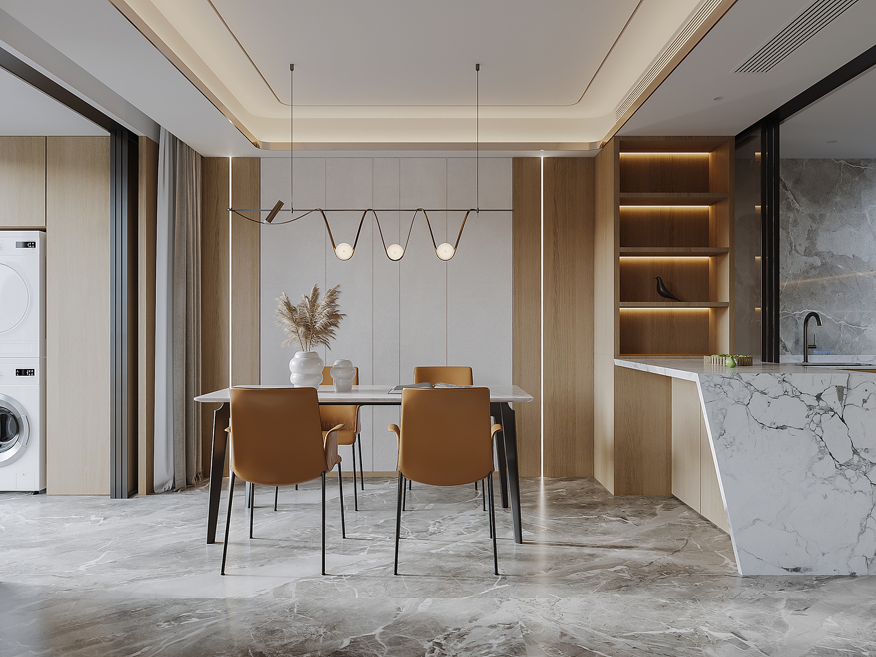 现代轻奢风格效果图