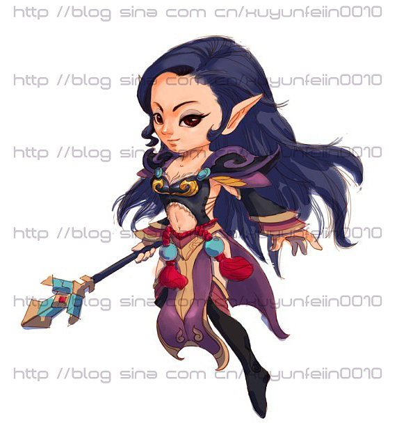 魔族小女妖Q版原画【过程】（图ZMTg3NjQyOA==） - 概念设定 - 站酷设计师画画的许师傅原创素材 - 站酷ZCOOL