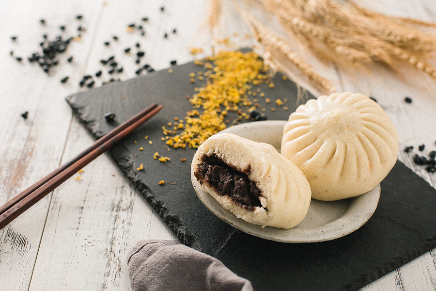 原创作品:中华传统美食-甘其食包子美食摄影