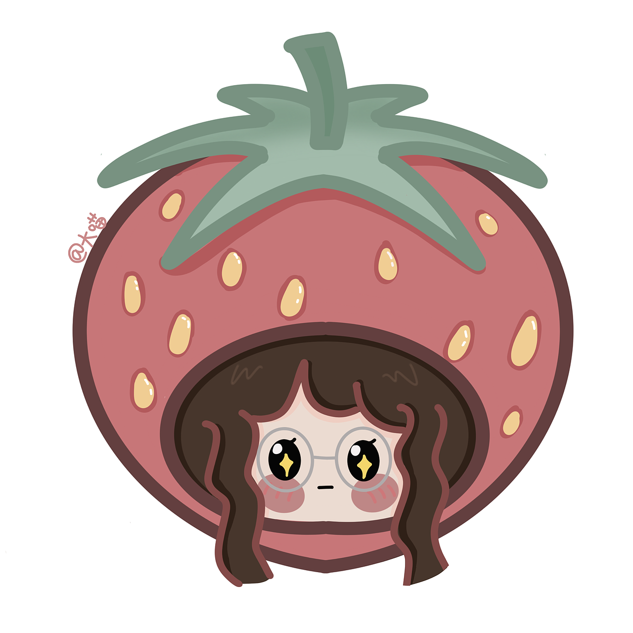 草莓味女孩|插画|艺术插画|pq大喵 - 原创作品 - 站酷 (zcool)