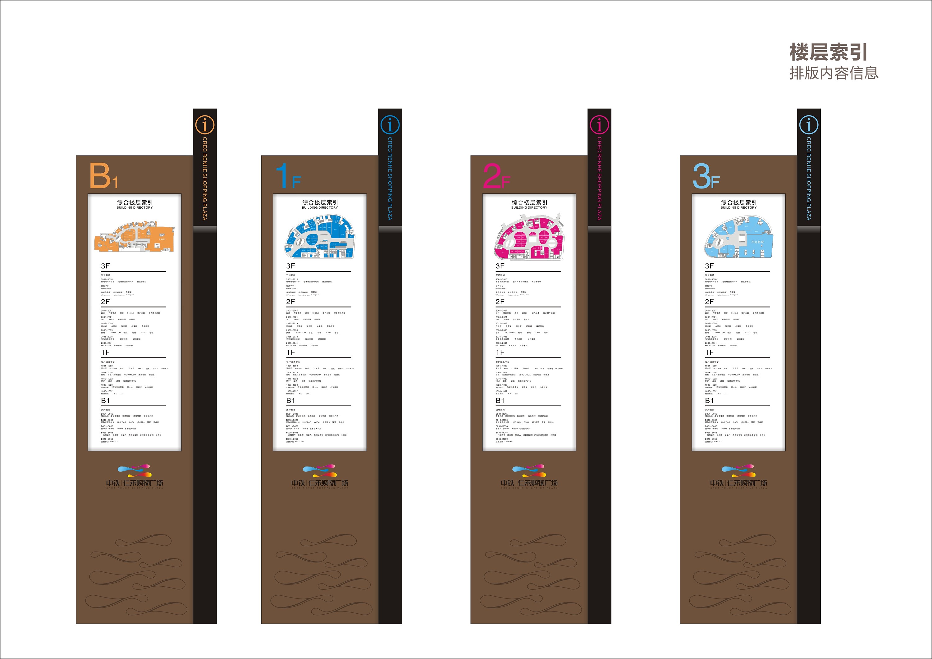 刚做完的一个商业综合体导视设计