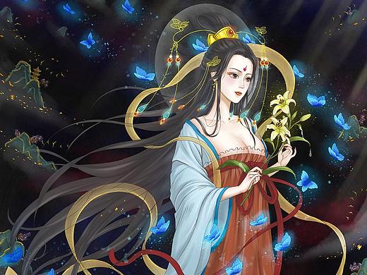 原创插画《蝶舞》
