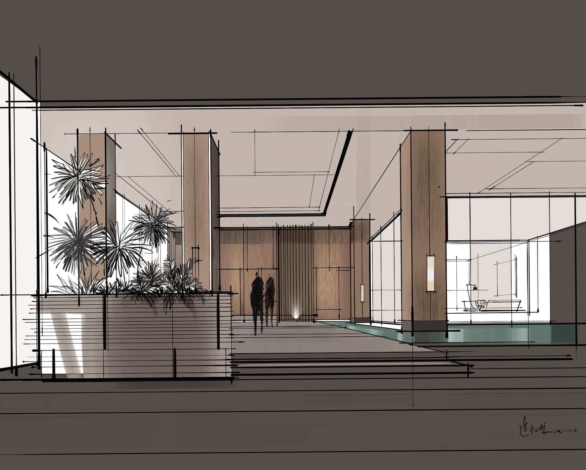 ipad手绘#室内设计#全屋定制#全屋定制设计方案,应该是边聊,边画,同时