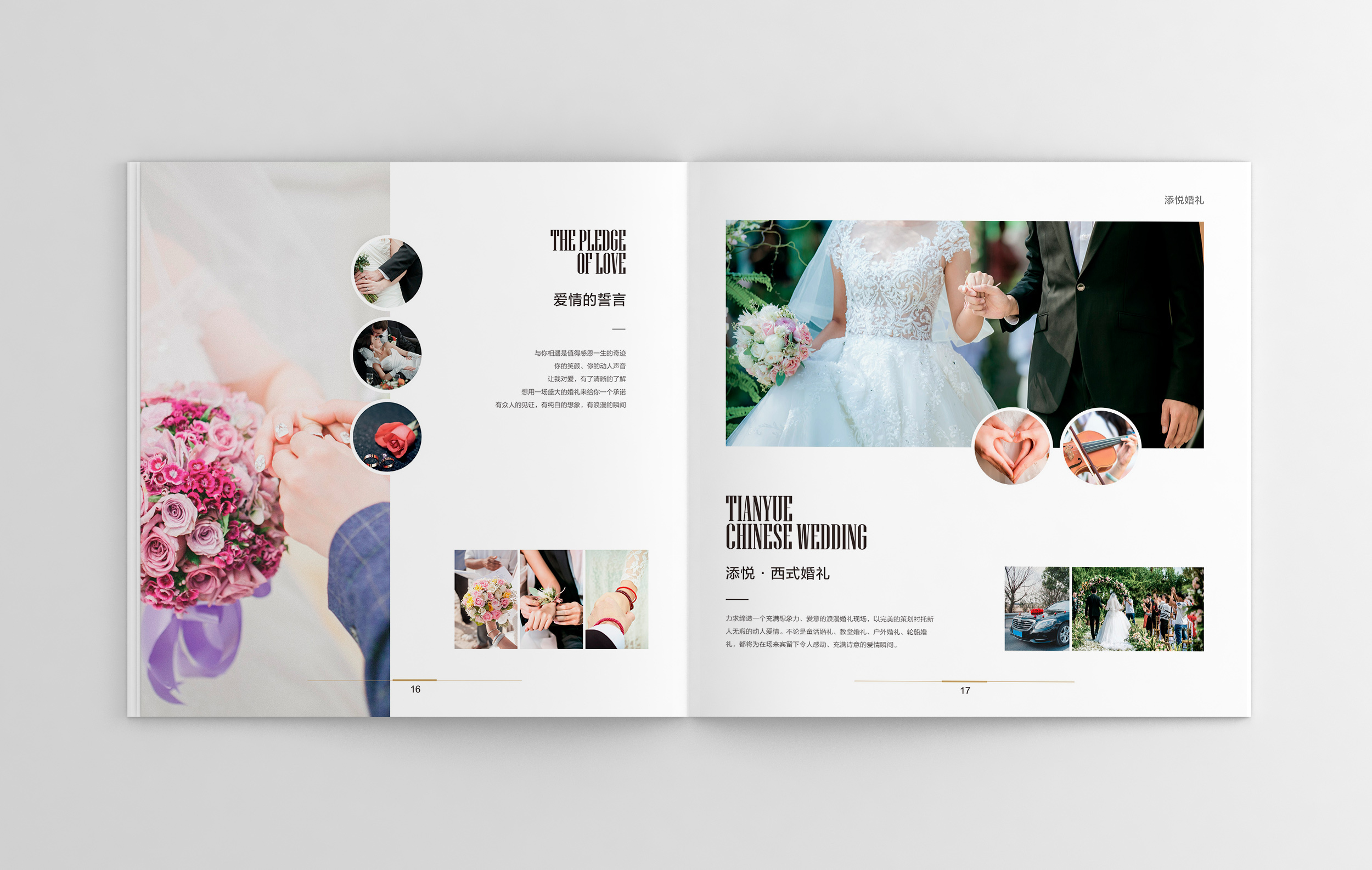 一希品牌设计-添悦婚礼宣传册画册设计