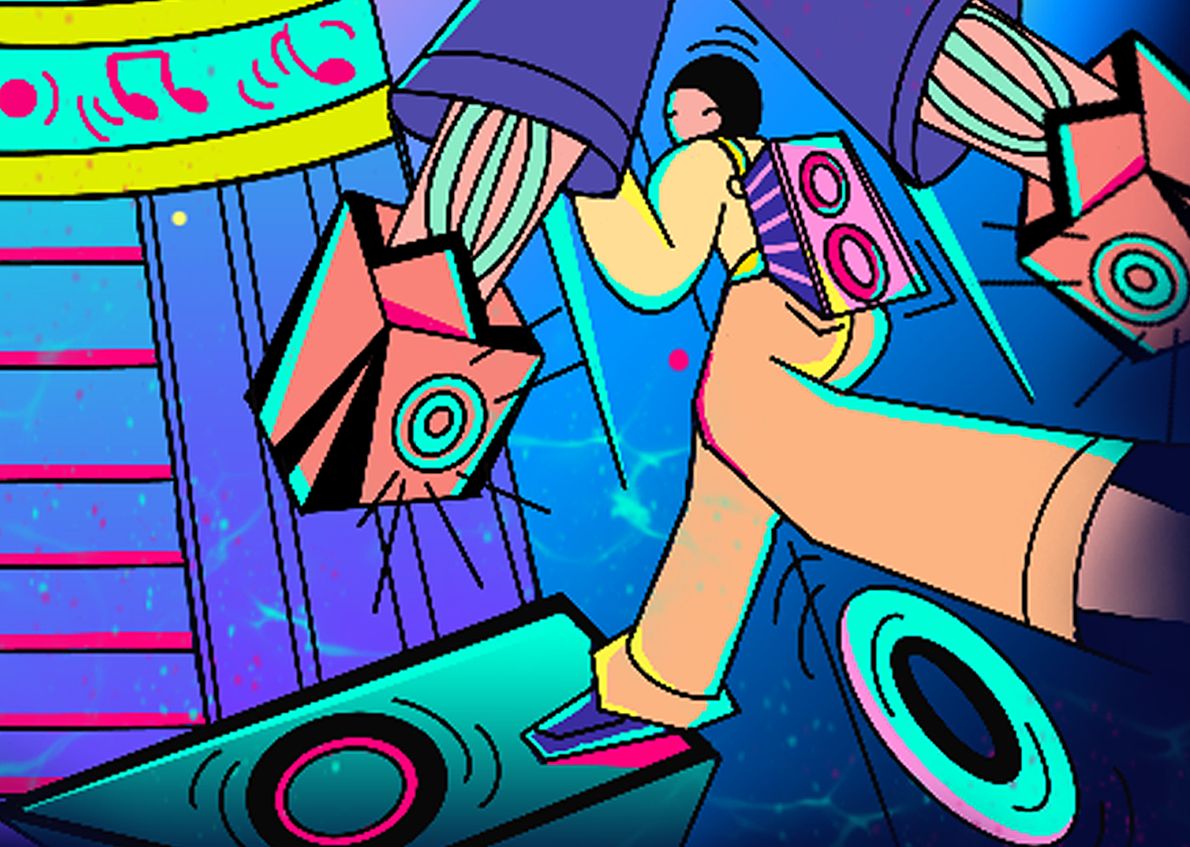 让生活充满音乐/主题插画